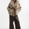 Jacket eco fur sequin