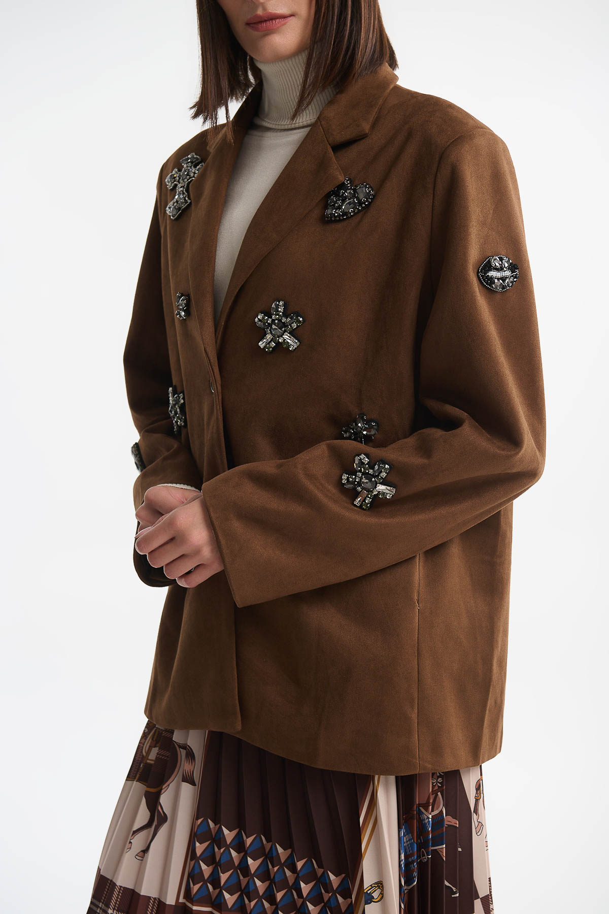 Jacket alcantara crystals - Image 2