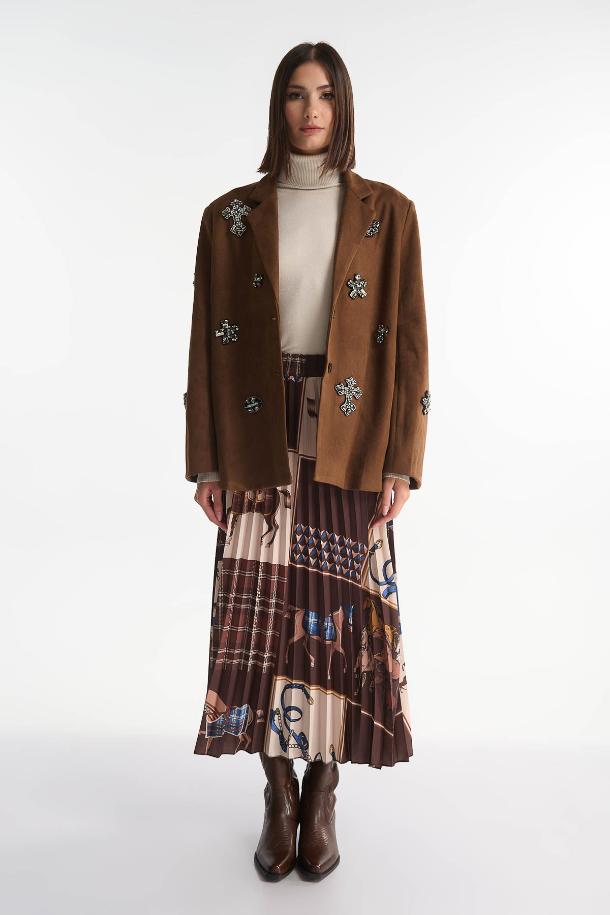 Jacket alcantara crystals - Image 4