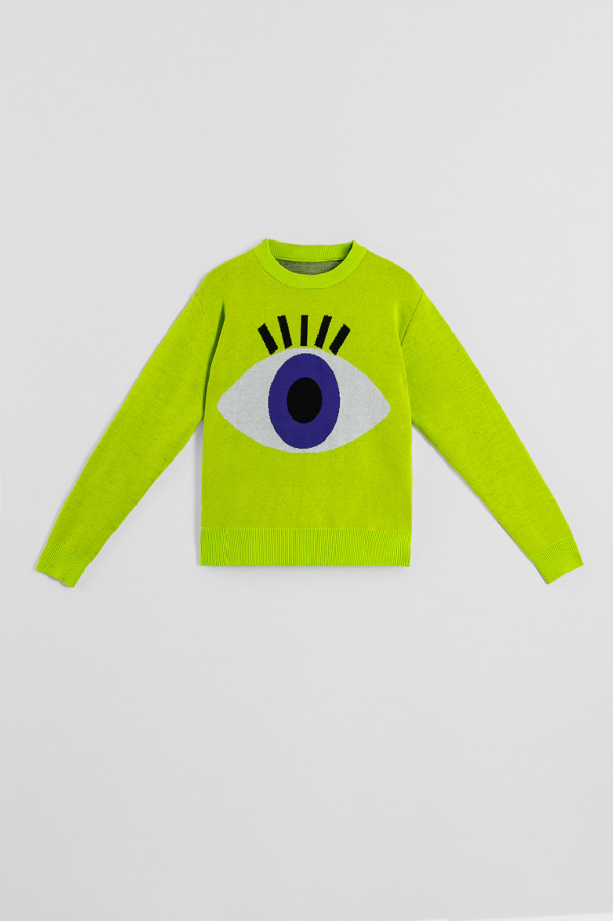 Suéter sencillo tejido de ojos, corazones y bocas - Love yourself - Image 3