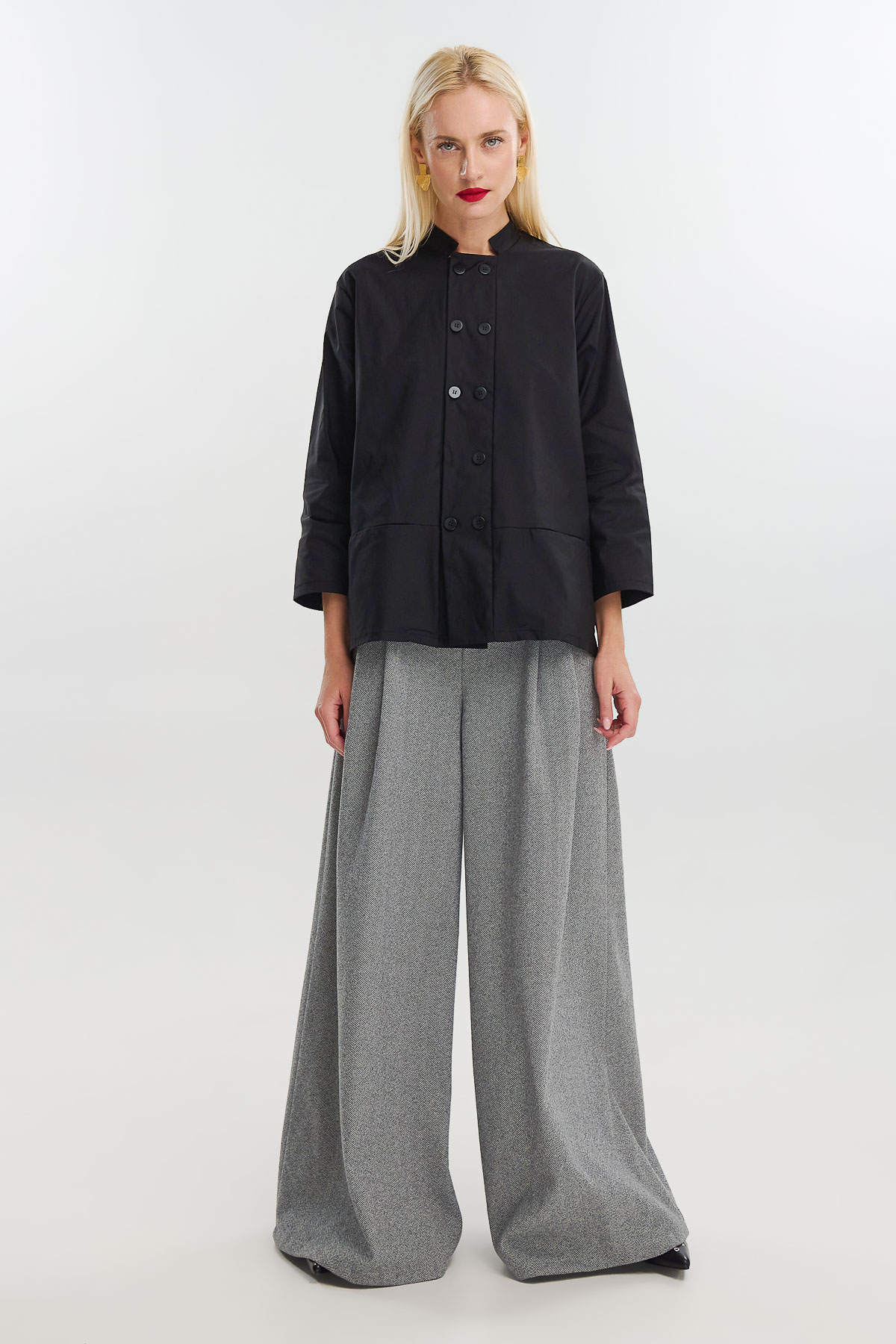 Shirt cotton buttons - Μαύρο, One_size