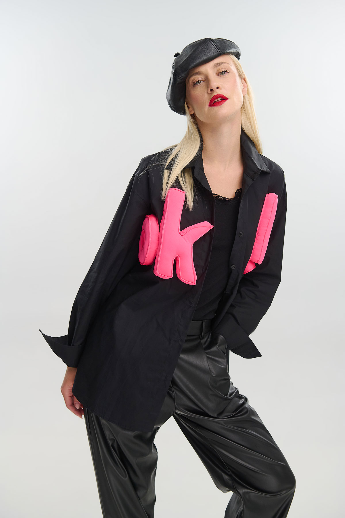 Shirt cotton OK! - Μαύρο, One_size