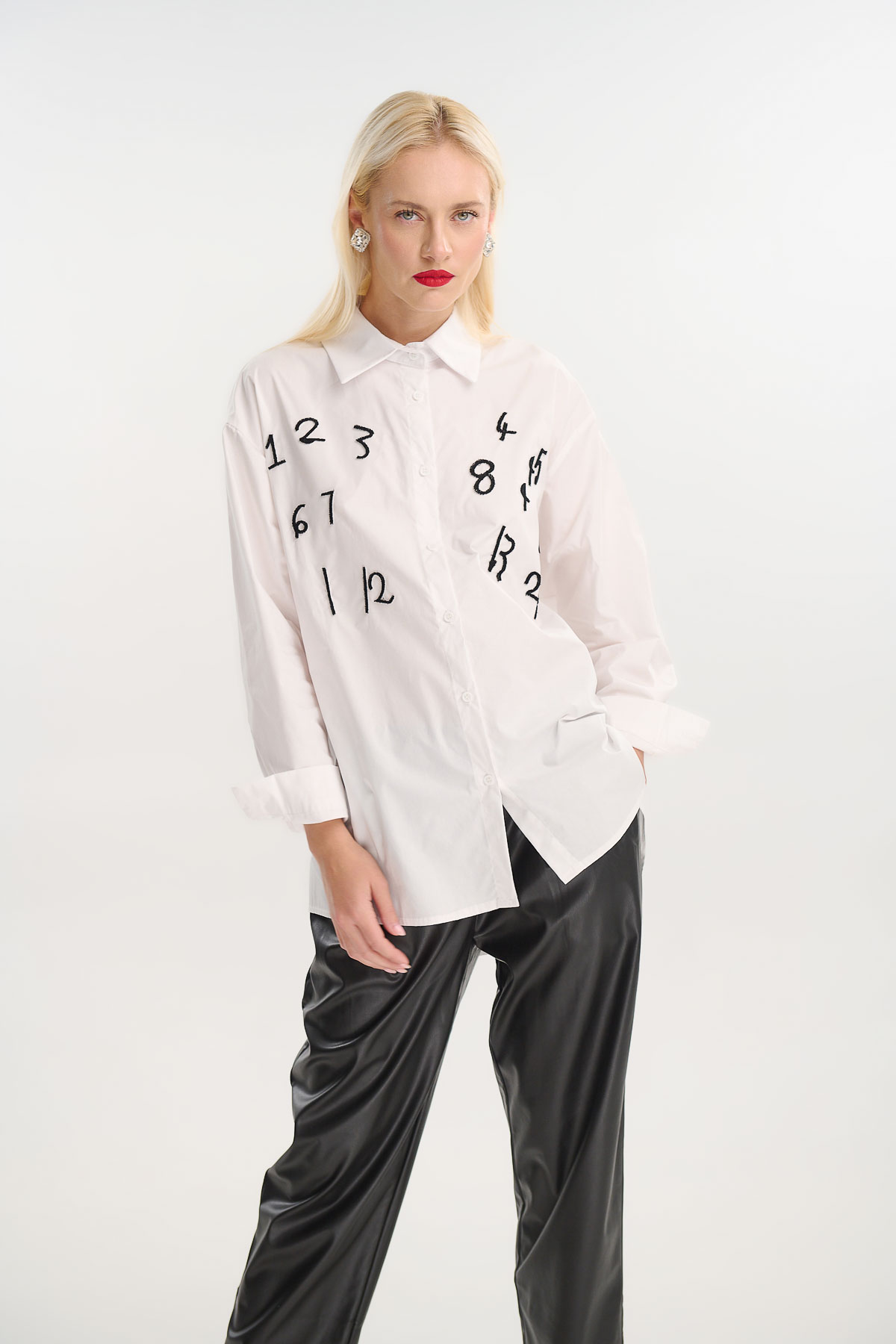 Shirt cotton 3D numerous - Λευκό, One_size