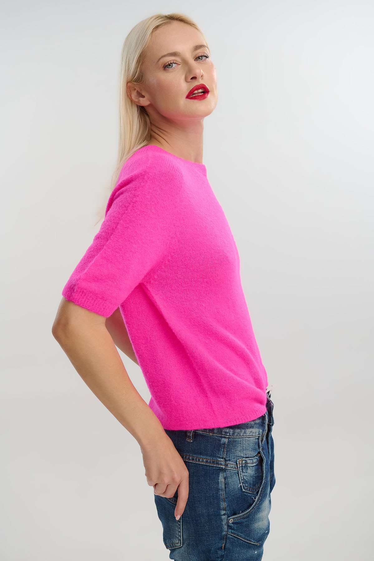 Πουλόβερ απο μαλλί αλπακά κοντομάνικο - Image 4