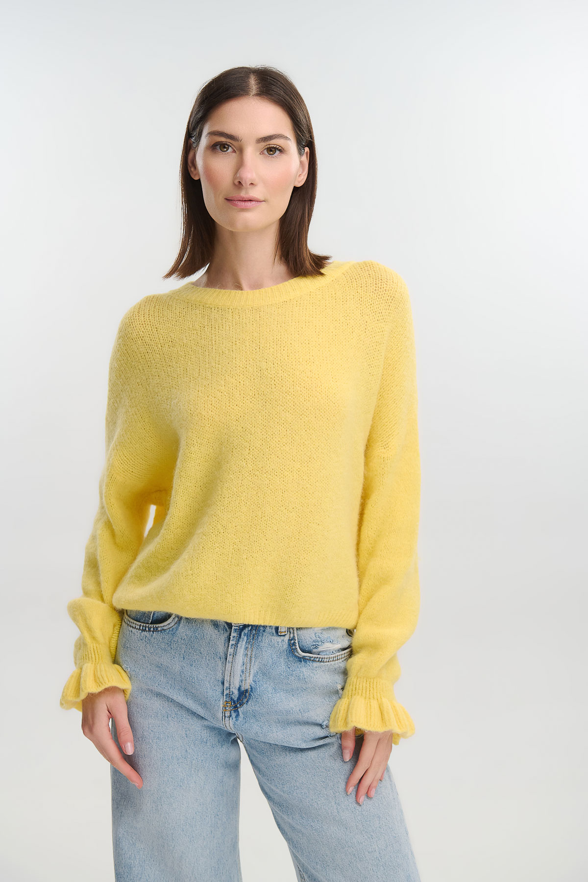 Pullover alpaca wool - Κίτρινο, One_size