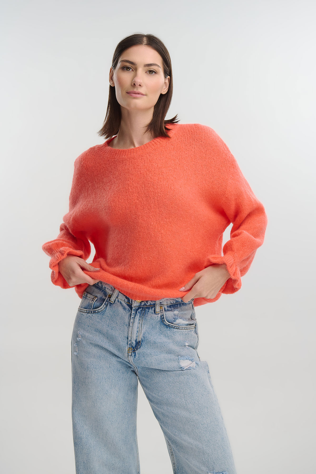 Pullover alpaca wool - Πορτοκαλί, One_size