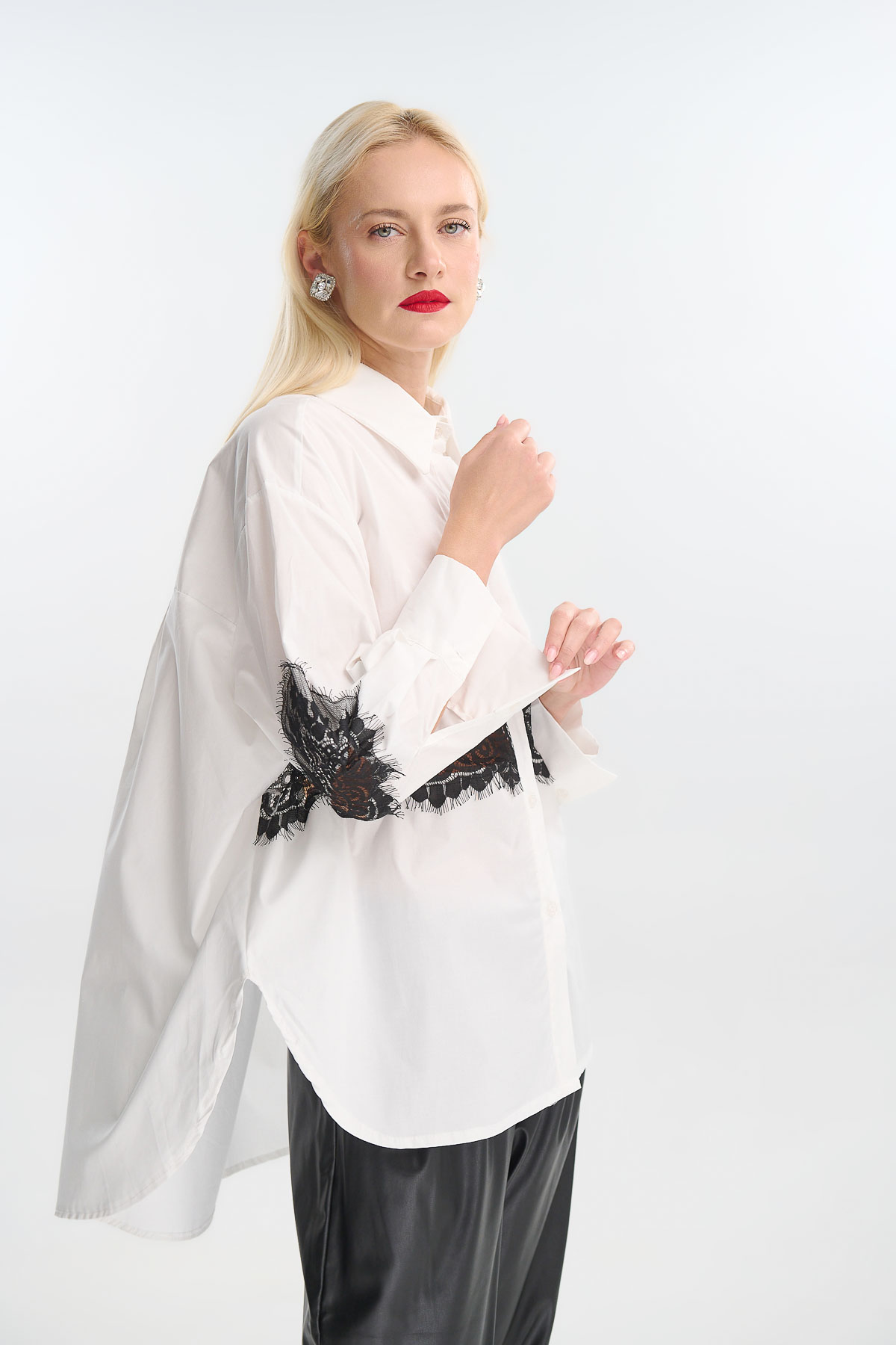 Πουκάμισο με δαντέλα ποπλίνα - Image 4