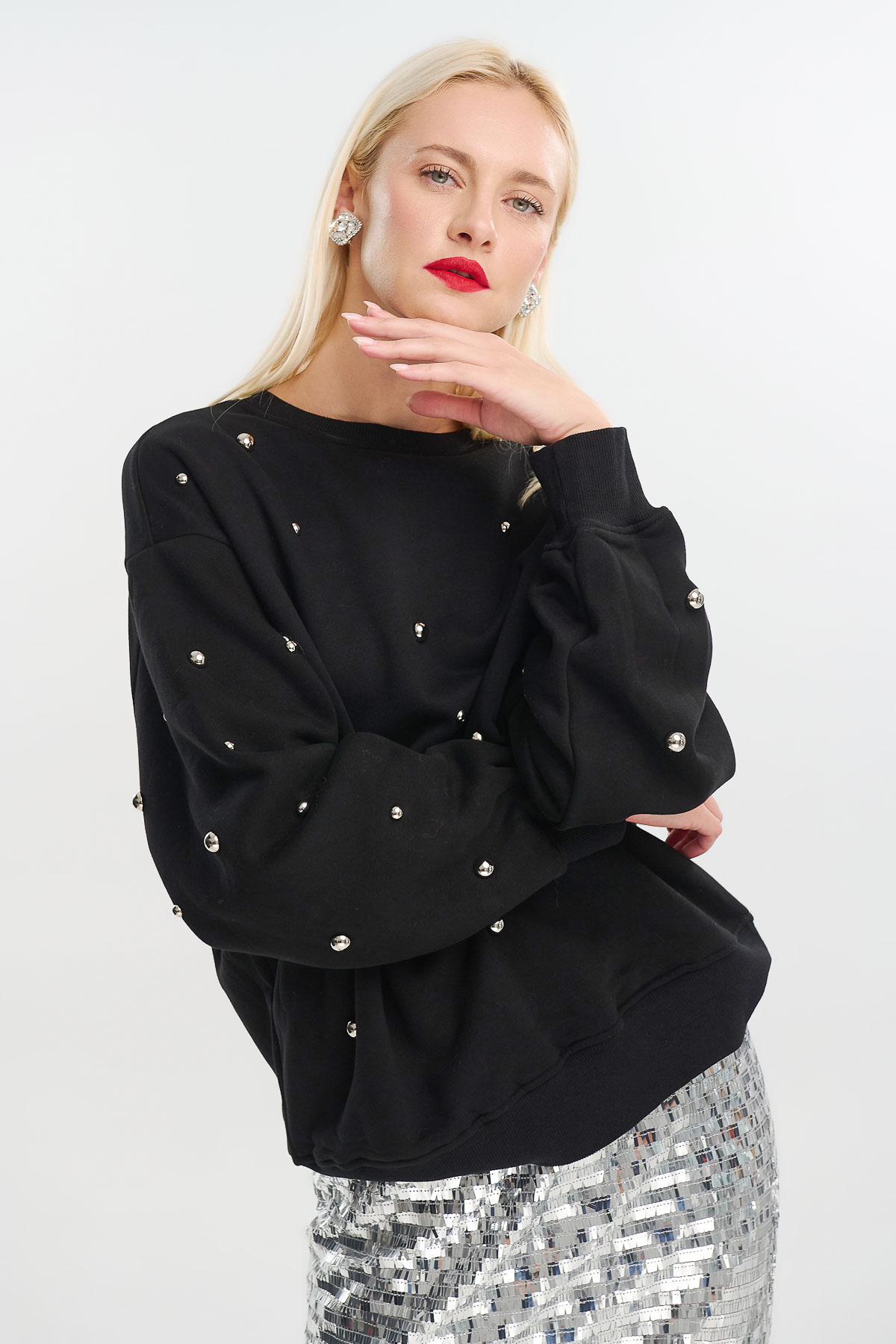 Μπλούζα φούτερ με τρουκς