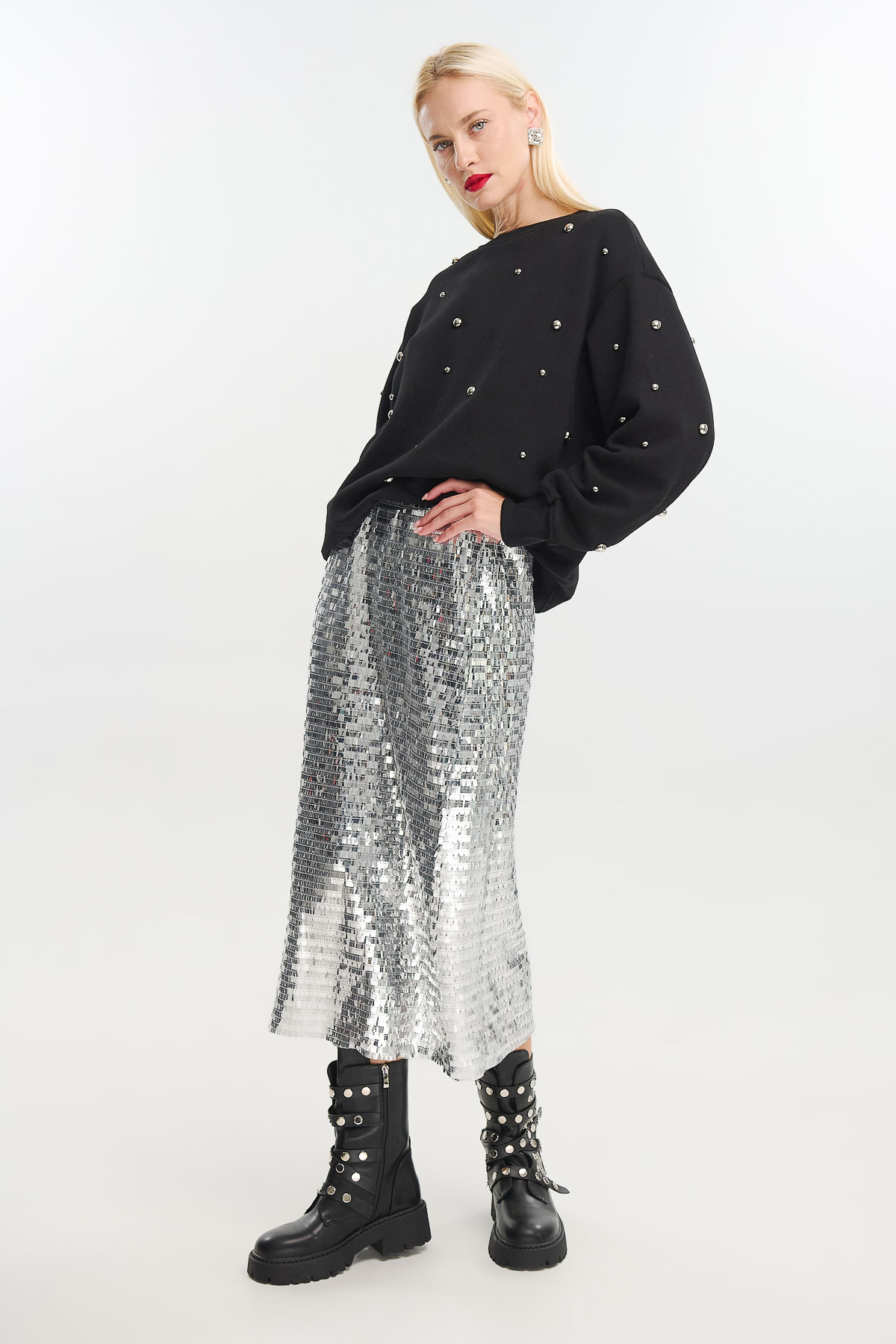 Μπλούζα φούτερ με τρουκς - Image 4