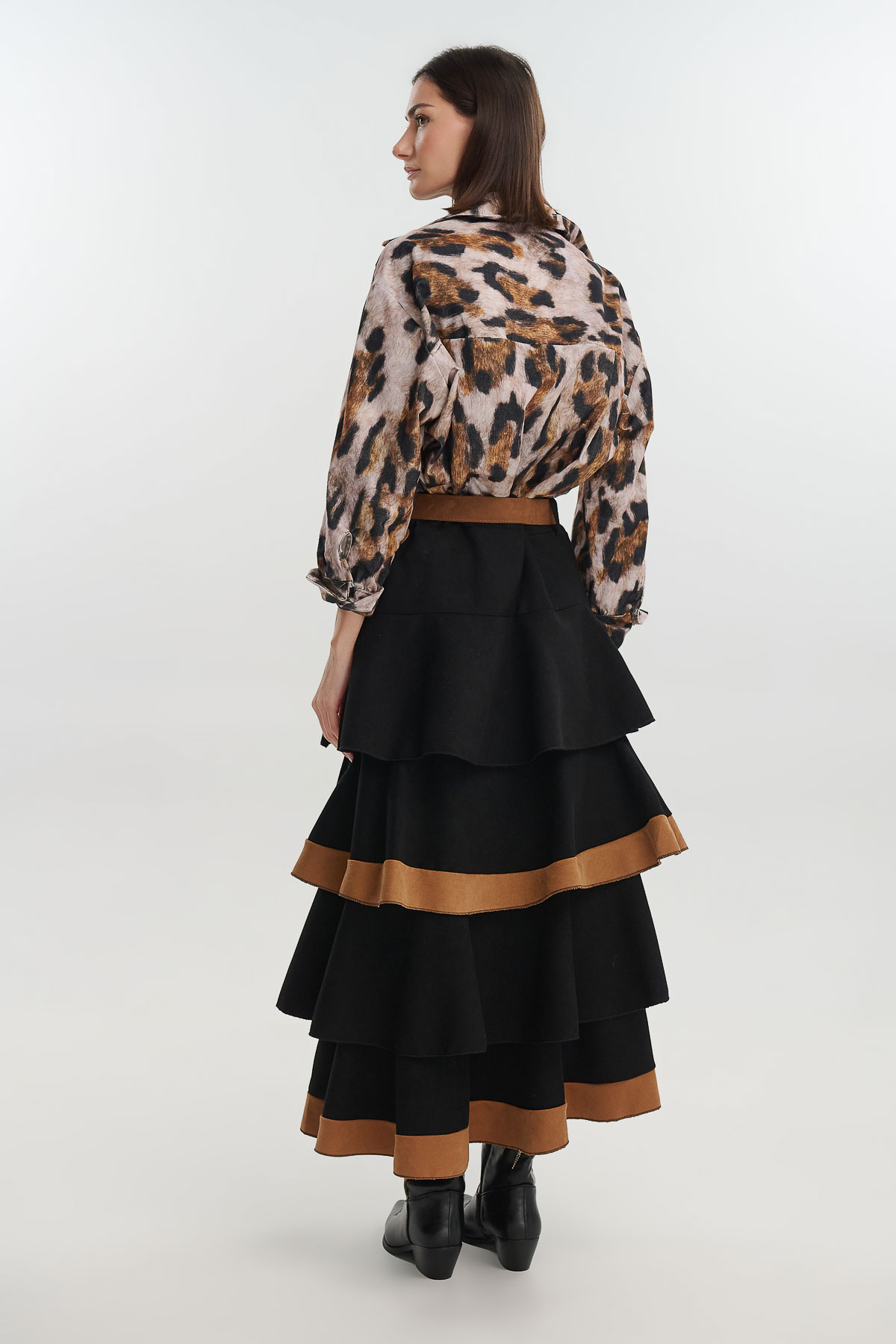 Φούστα με βολάν κοτλέ - Image 5