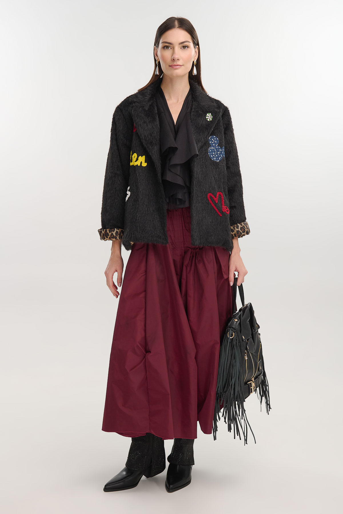 Φούστα ταφτά με λάστιχο - Image 2