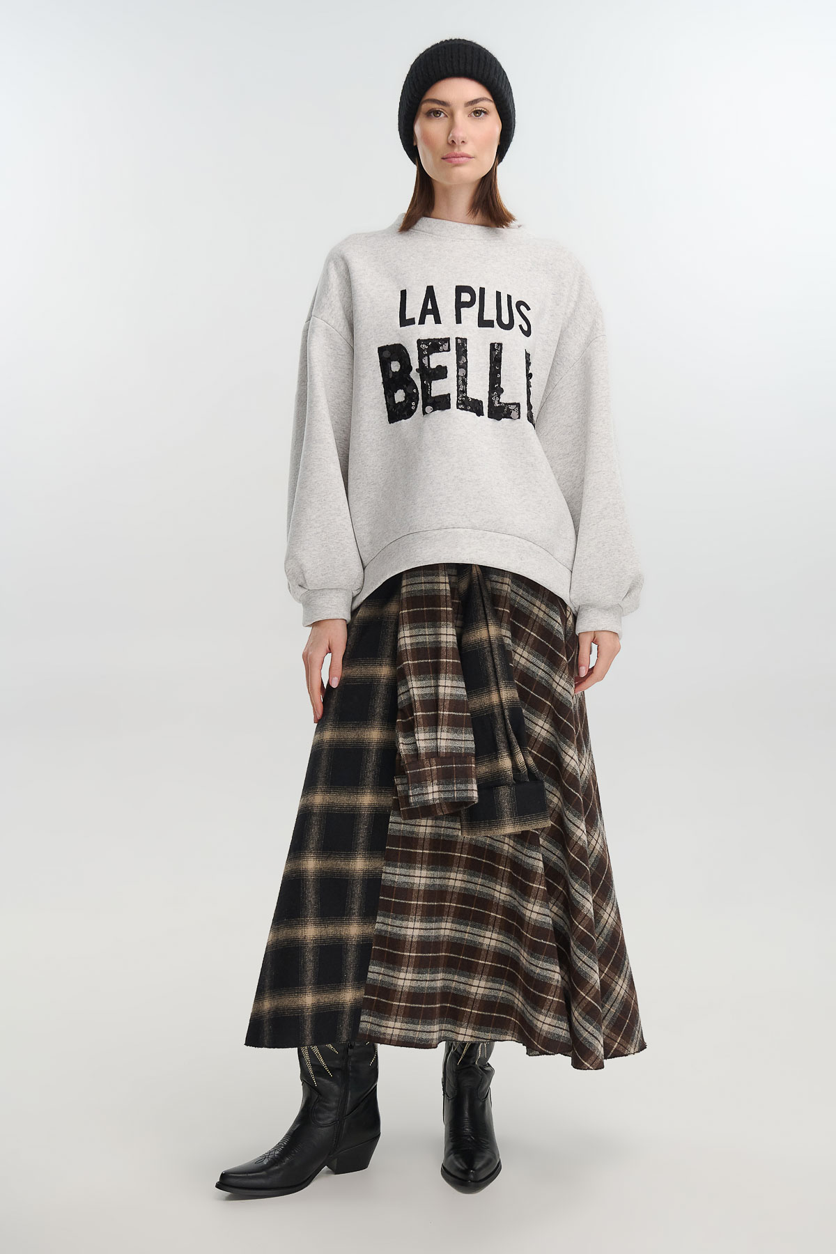 Φούστα καρό με δέσιμο - Image 4