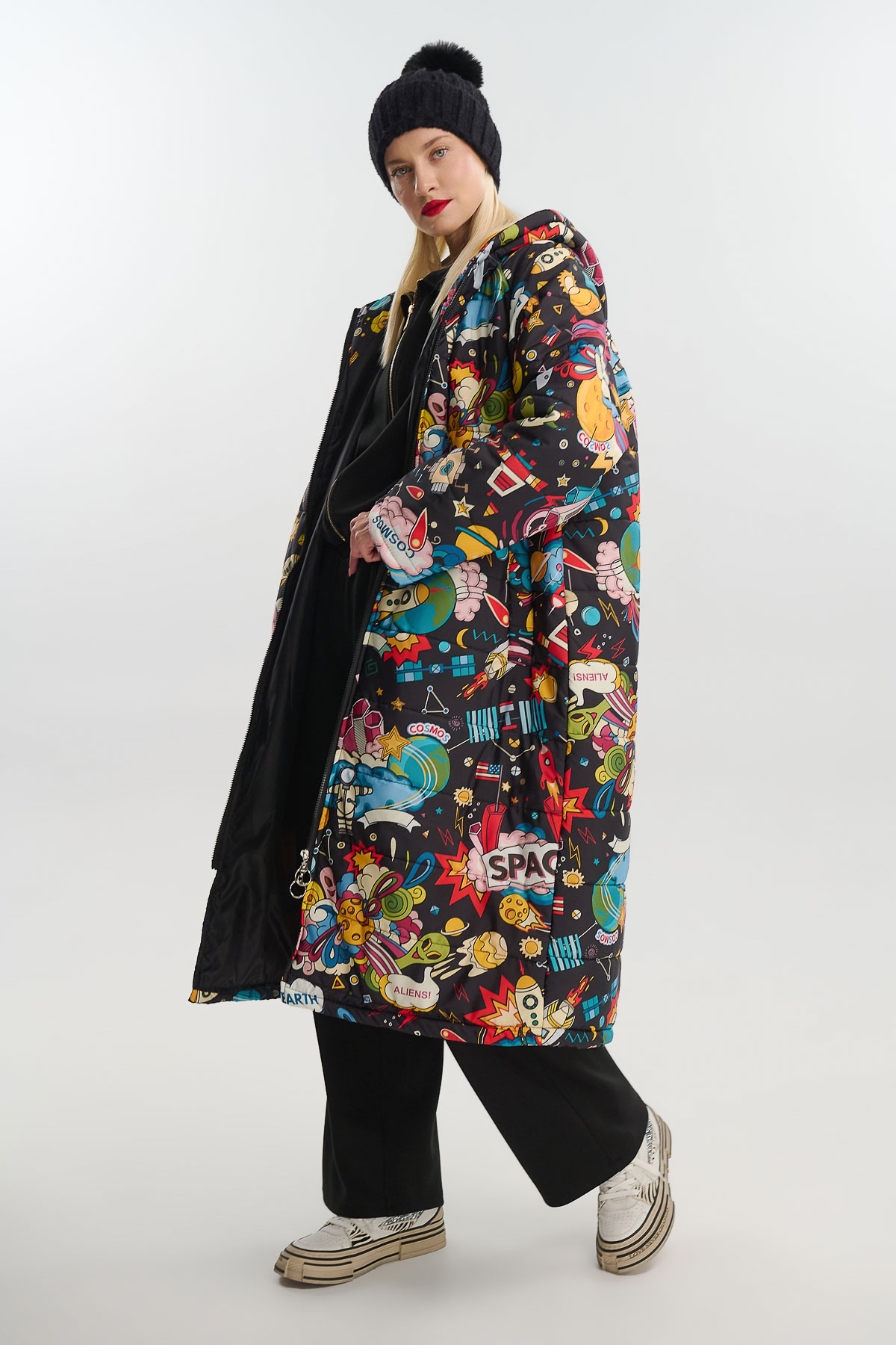 Jacket puffer long space - Πολύχρωμο, One_size