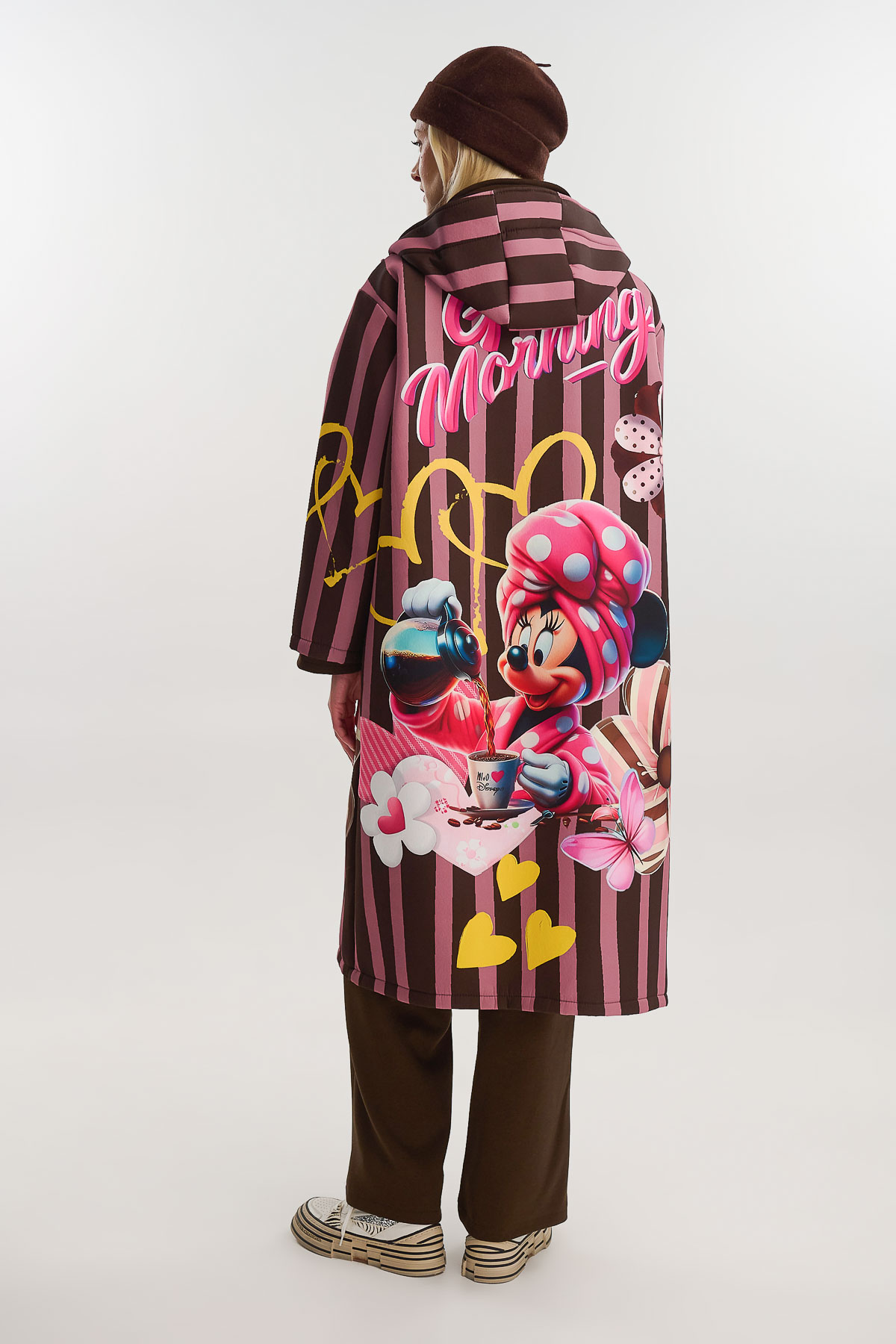 Jacket long scuba good morning minnie - Καφέ, One_size