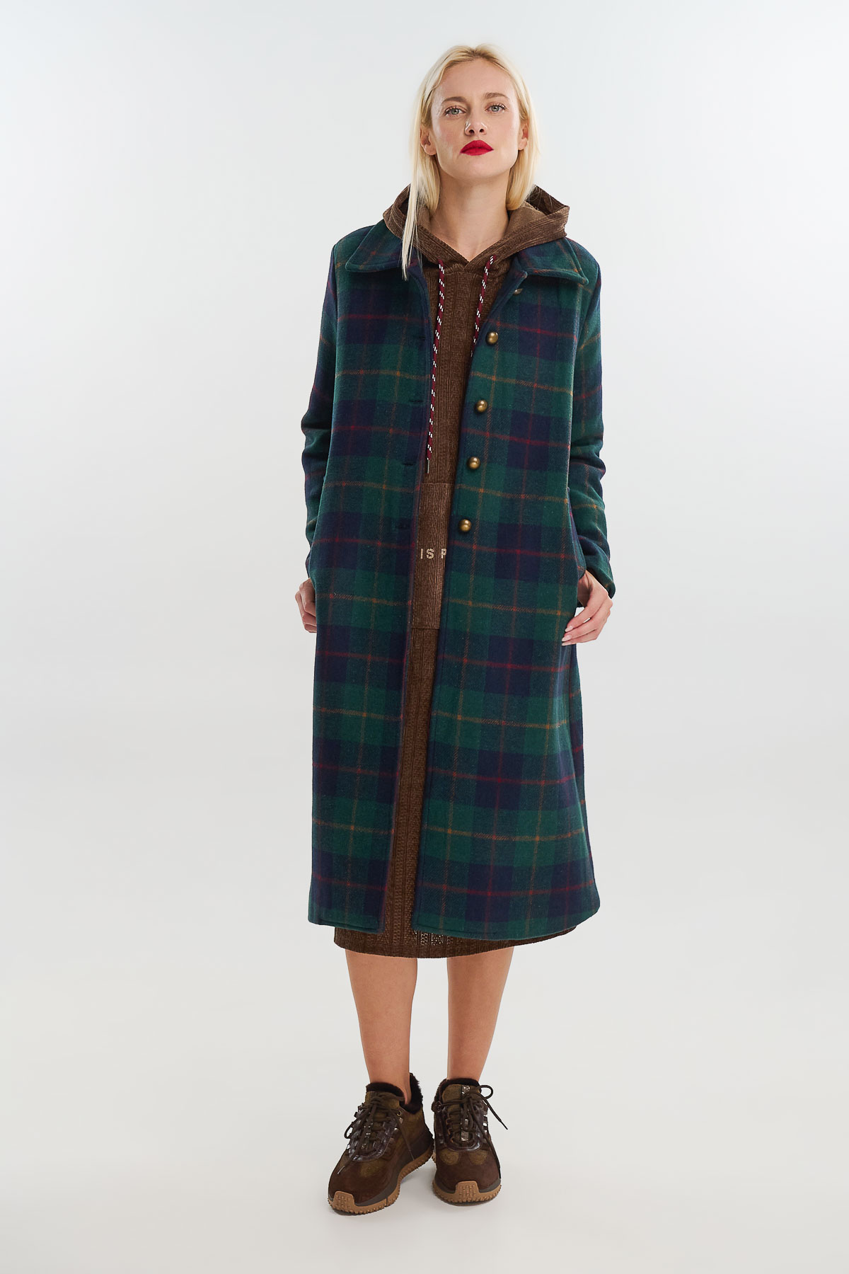 Παλτό καρό κέντημα Je suis iconic - Image 2