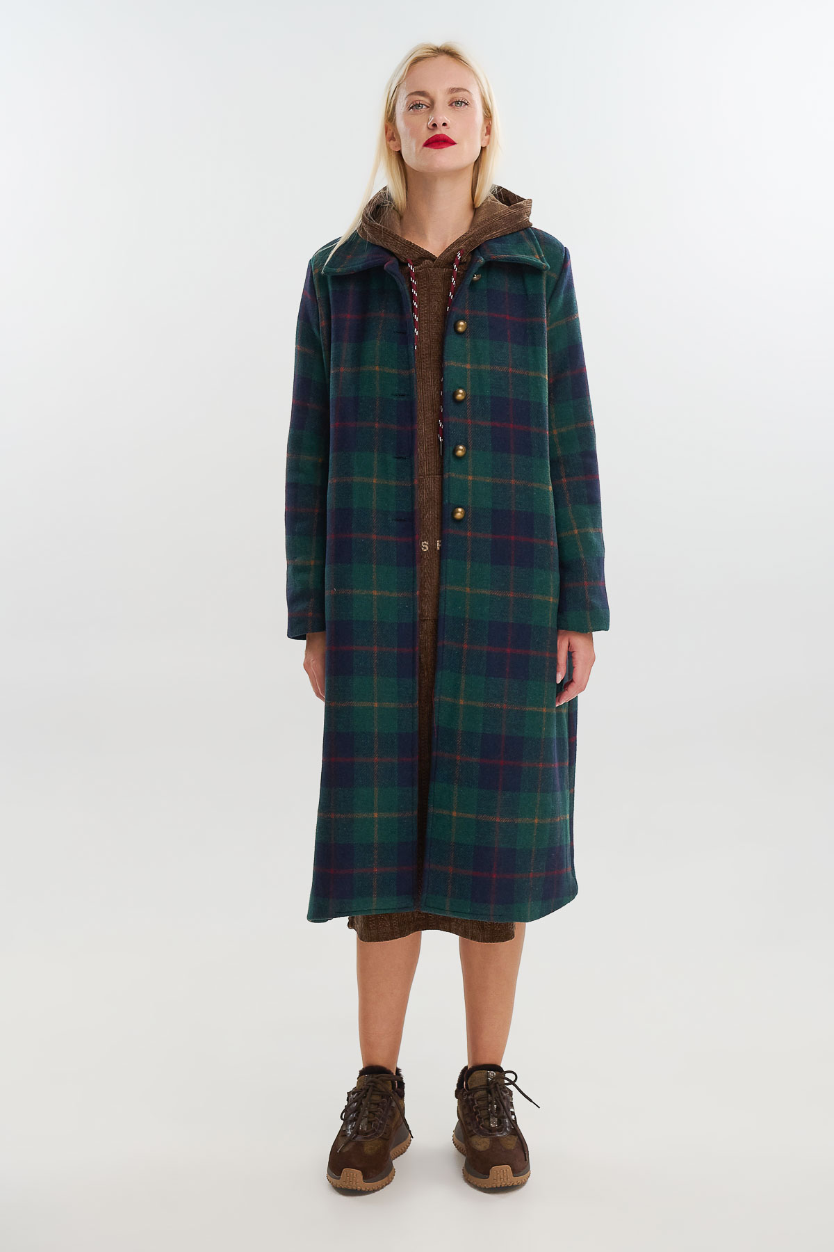 Παλτό καρό κέντημα Je suis iconic - Image 3