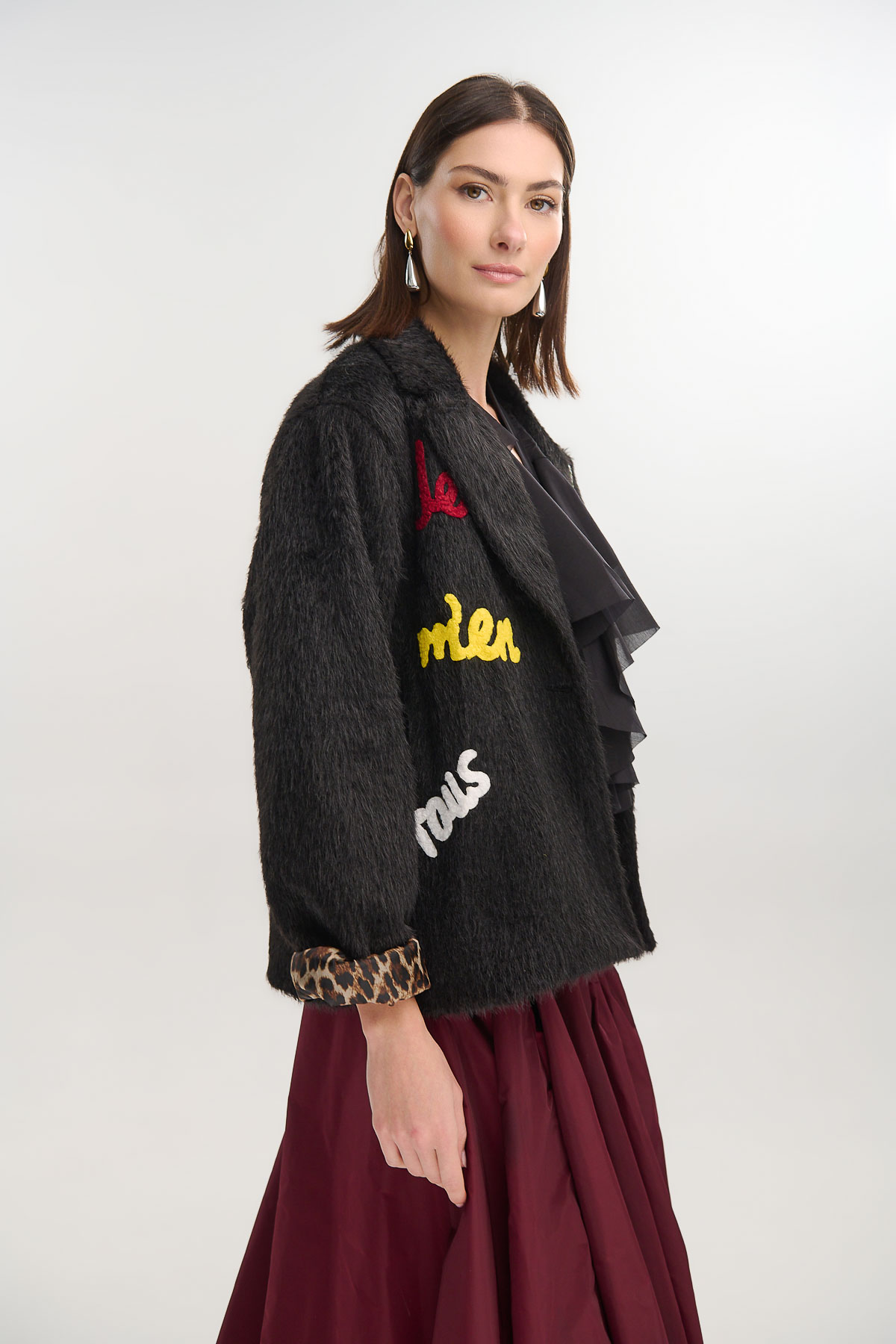 Jacket eco fur patches - Image 2