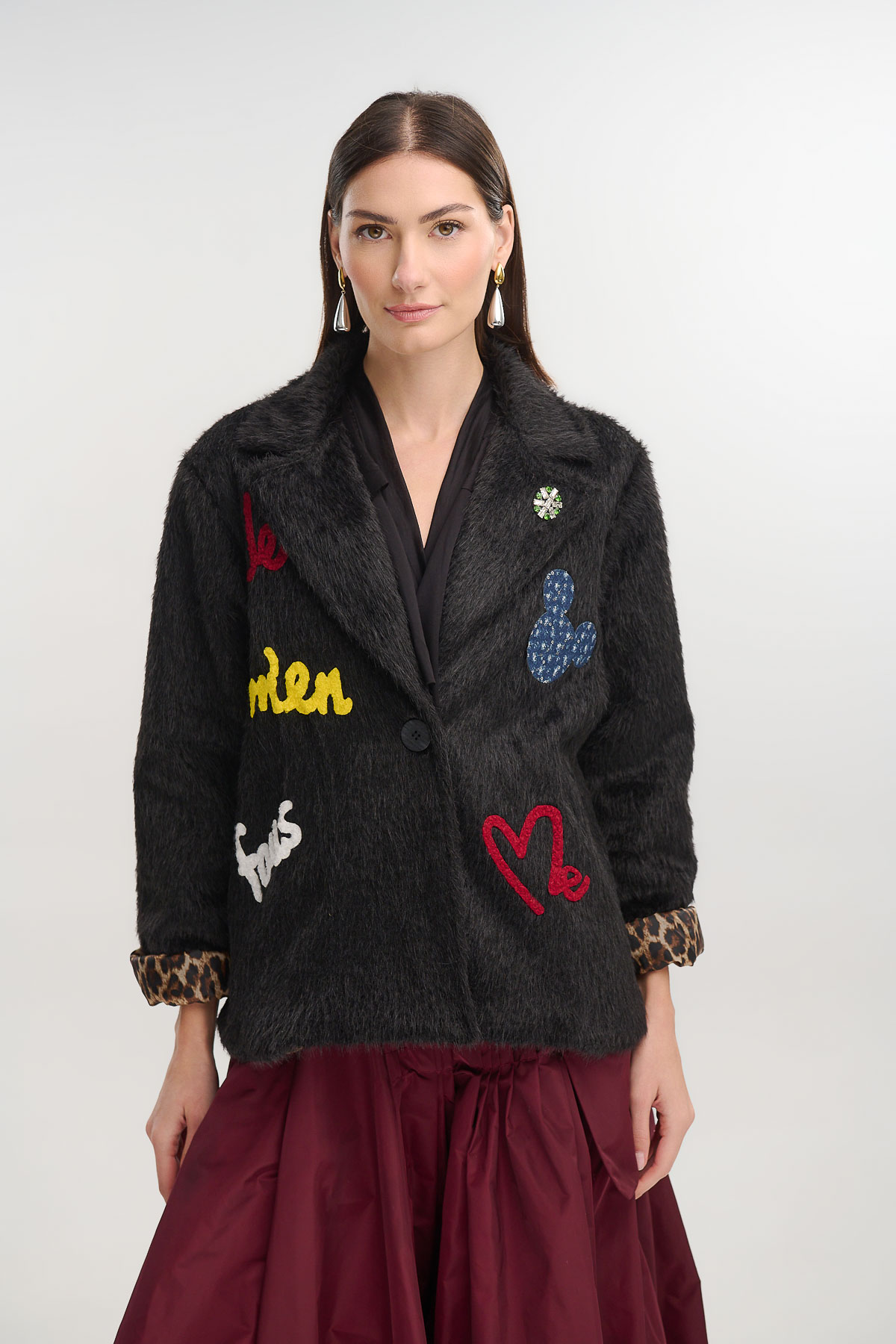 Jacket eco fur patches - Image 3