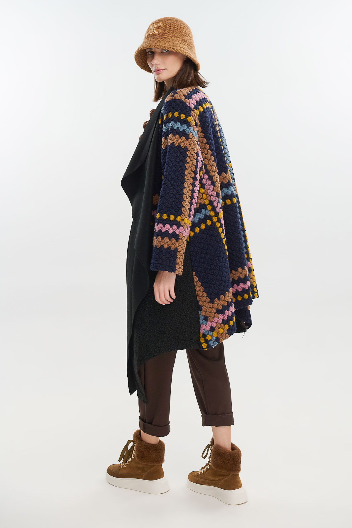 Cardigan long Wool asymmetric