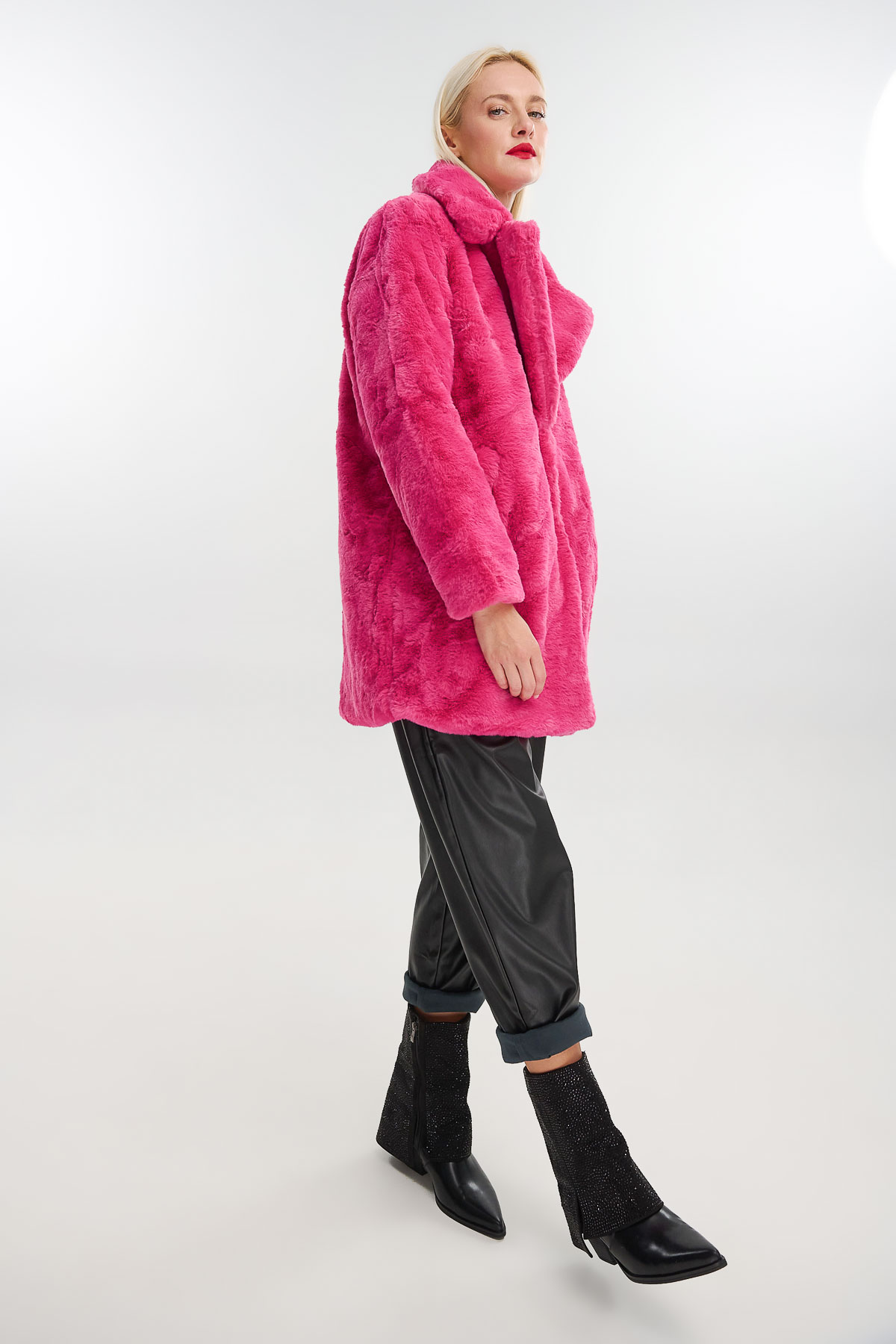Jacket eco fur - Φούξια, One_size