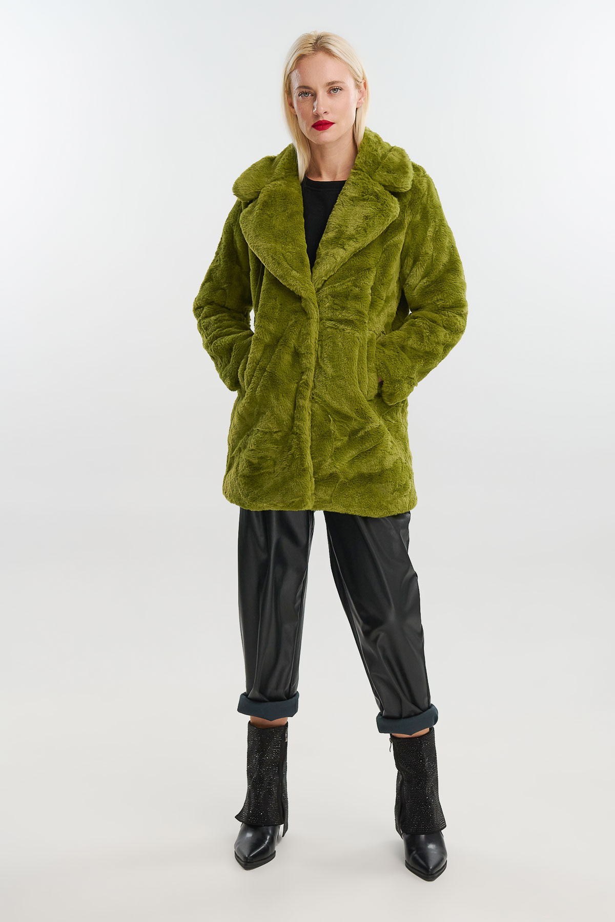 Jacket eco fur - Χακί, One_size