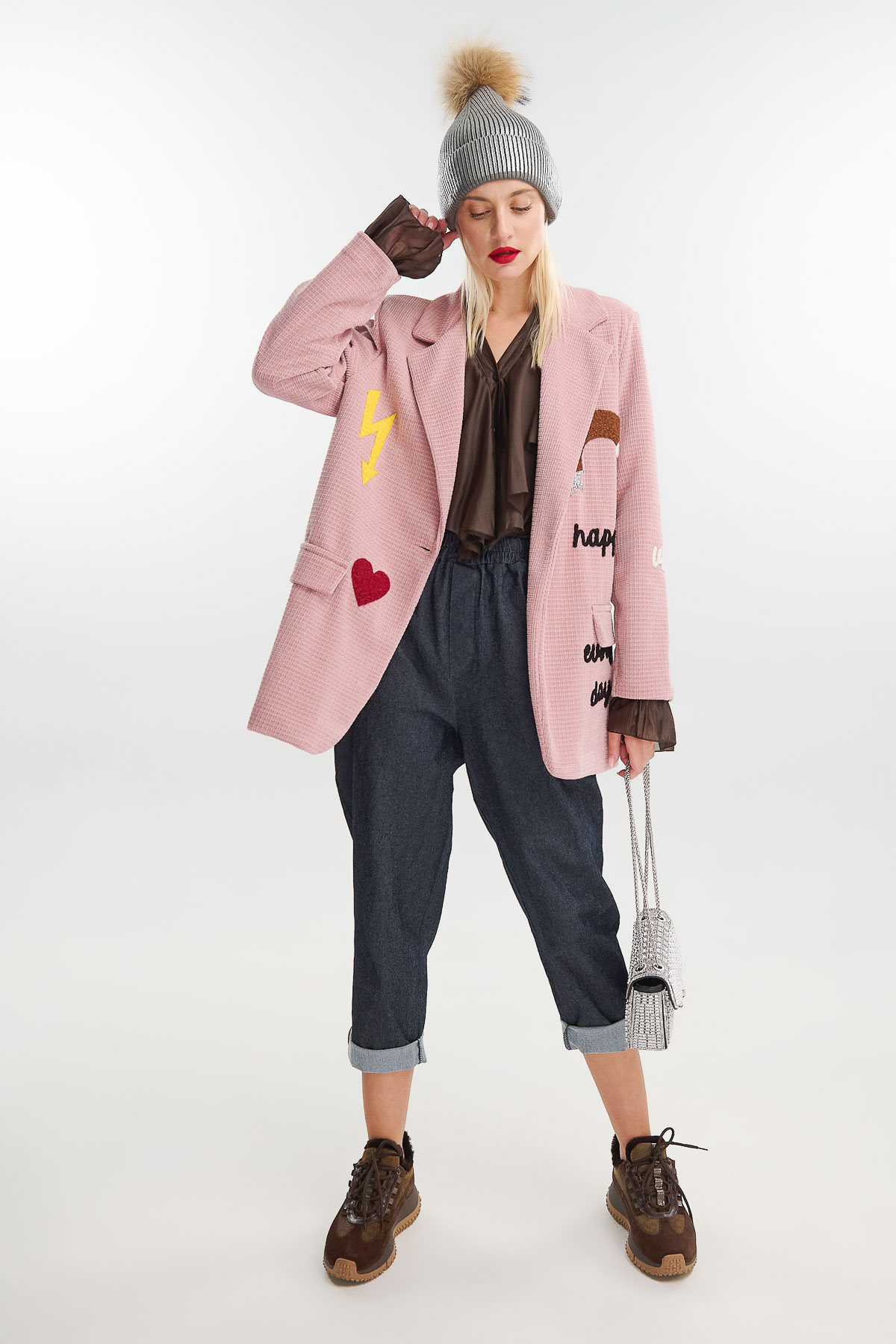 Παντελόνι denim με λάστιχο - Navy Μπλε, One_size