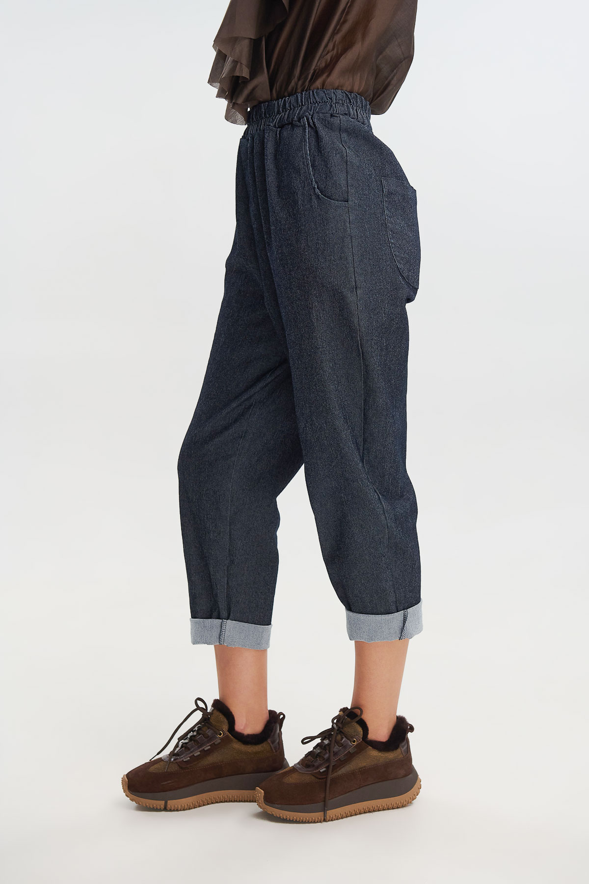 Παντελόνι denim με λάστιχο - Image 4