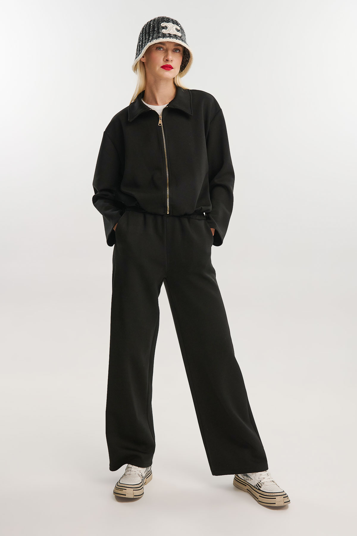 Σετ ζακέτα με παντελόνι - Μαύρο, One_size