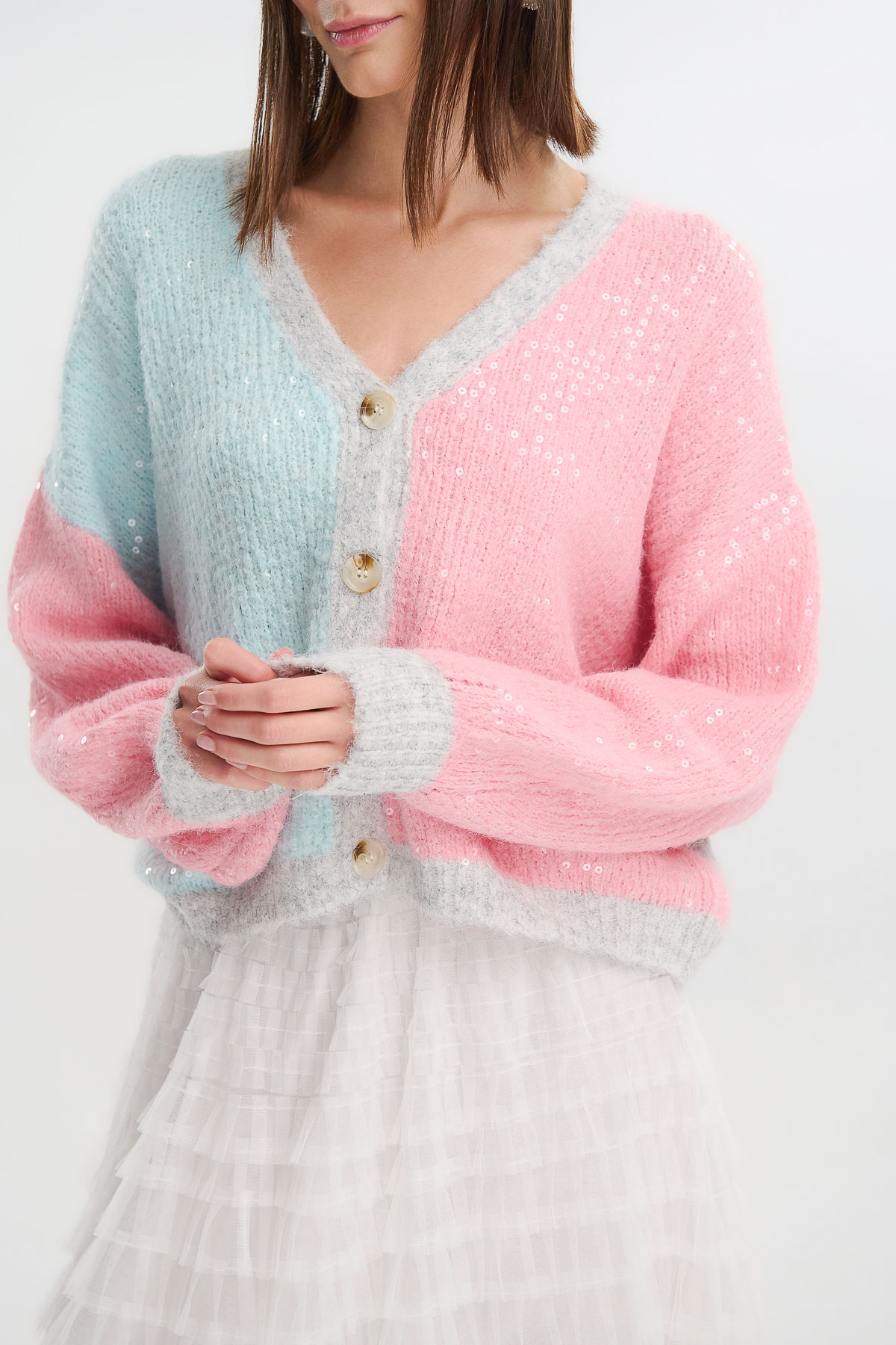 Ζακέτα με παγιέτα pastels - Πολύχρωμο, One_size