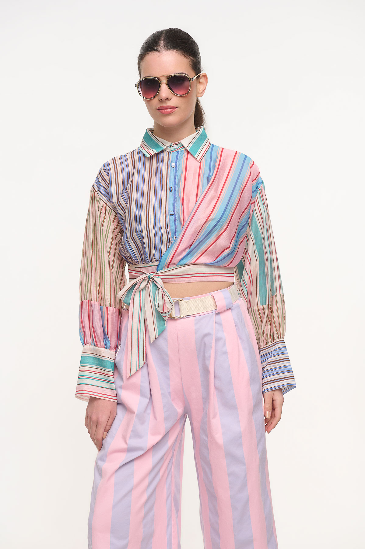 Shirt stripes cotton - Πολύχρωμο, One_size