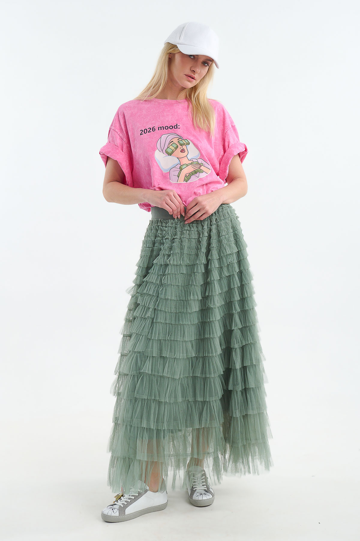 T-shirt 2026 mood - Ροζ, One_size