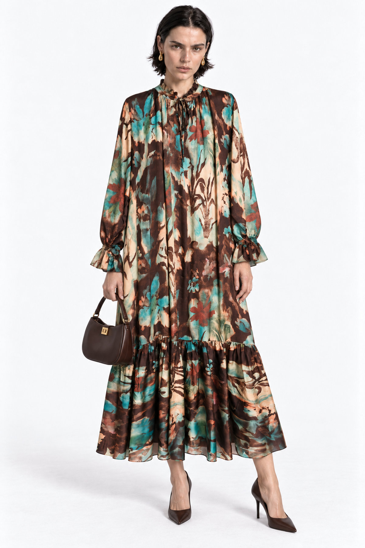 Φόρεμα maxi silk batik print