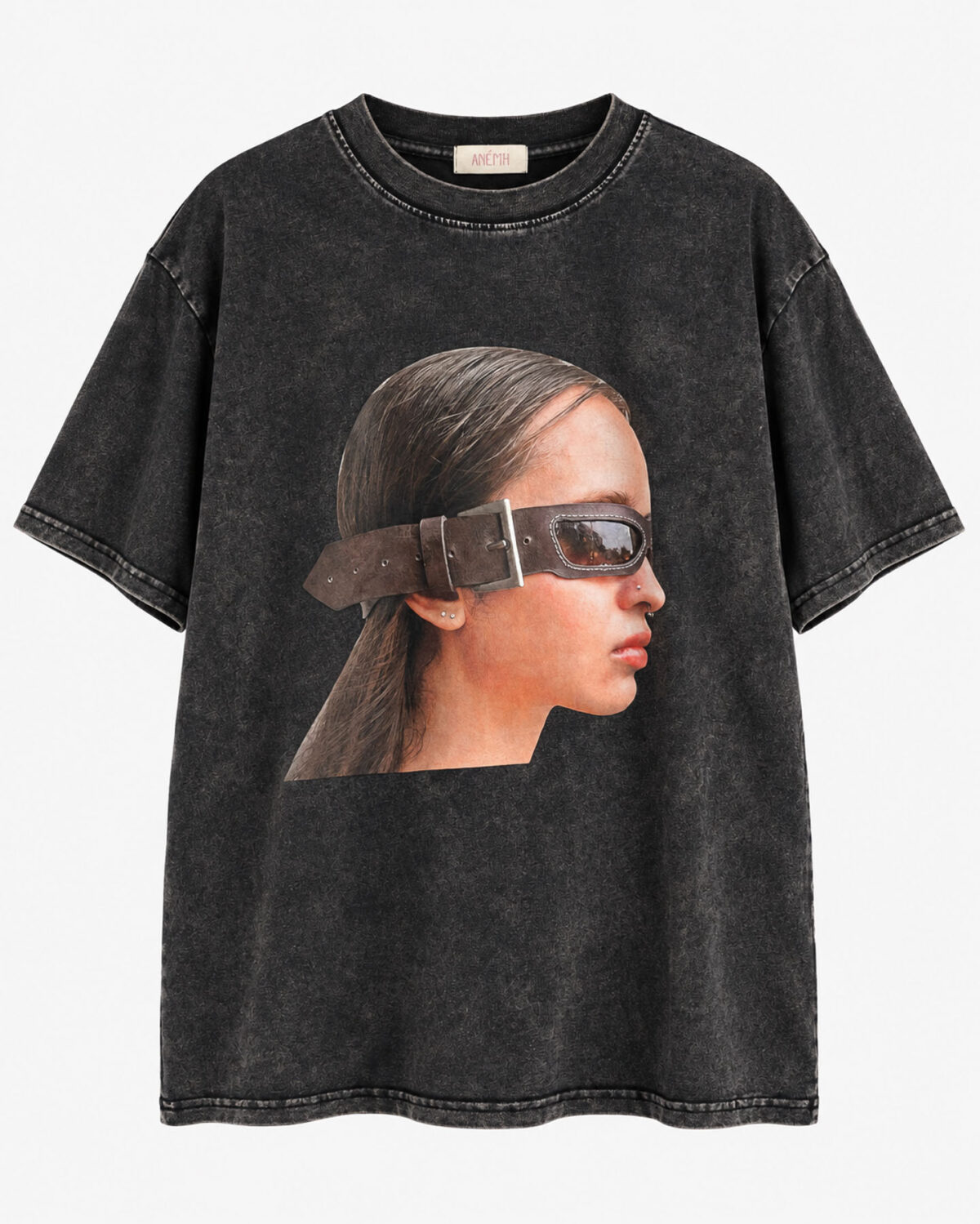 Washed T-shirt με Στάμπα