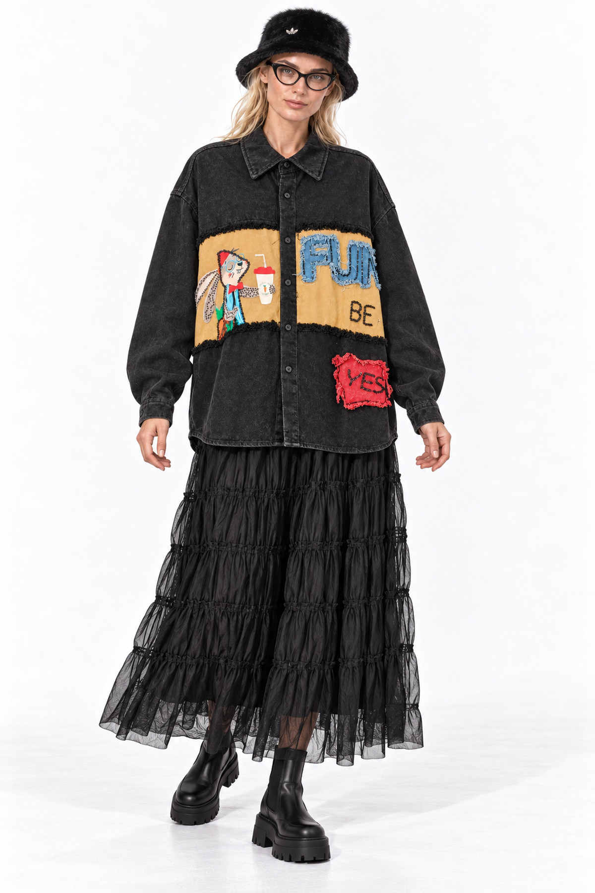 Jacket denim fun - Μαύρο, One_size