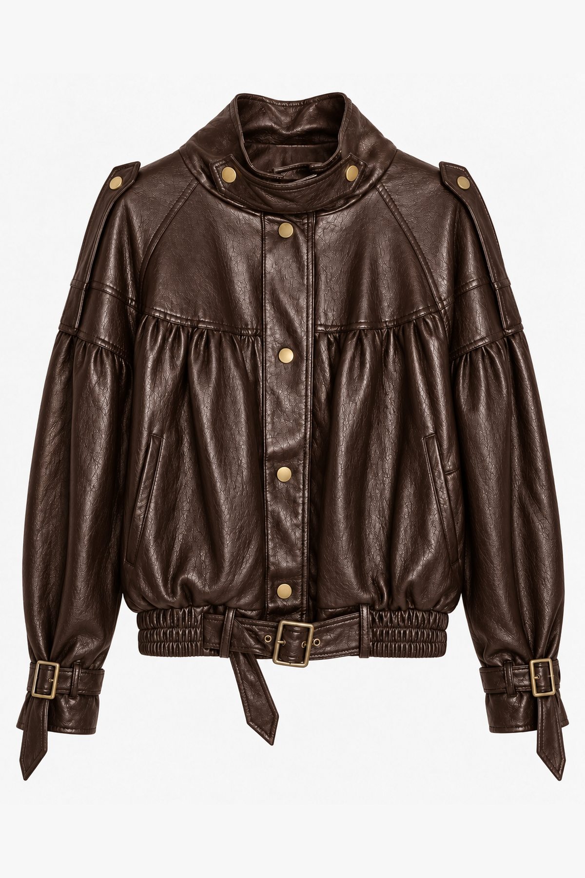 Jacket perfecto eco leather - Καφέ, One_size
