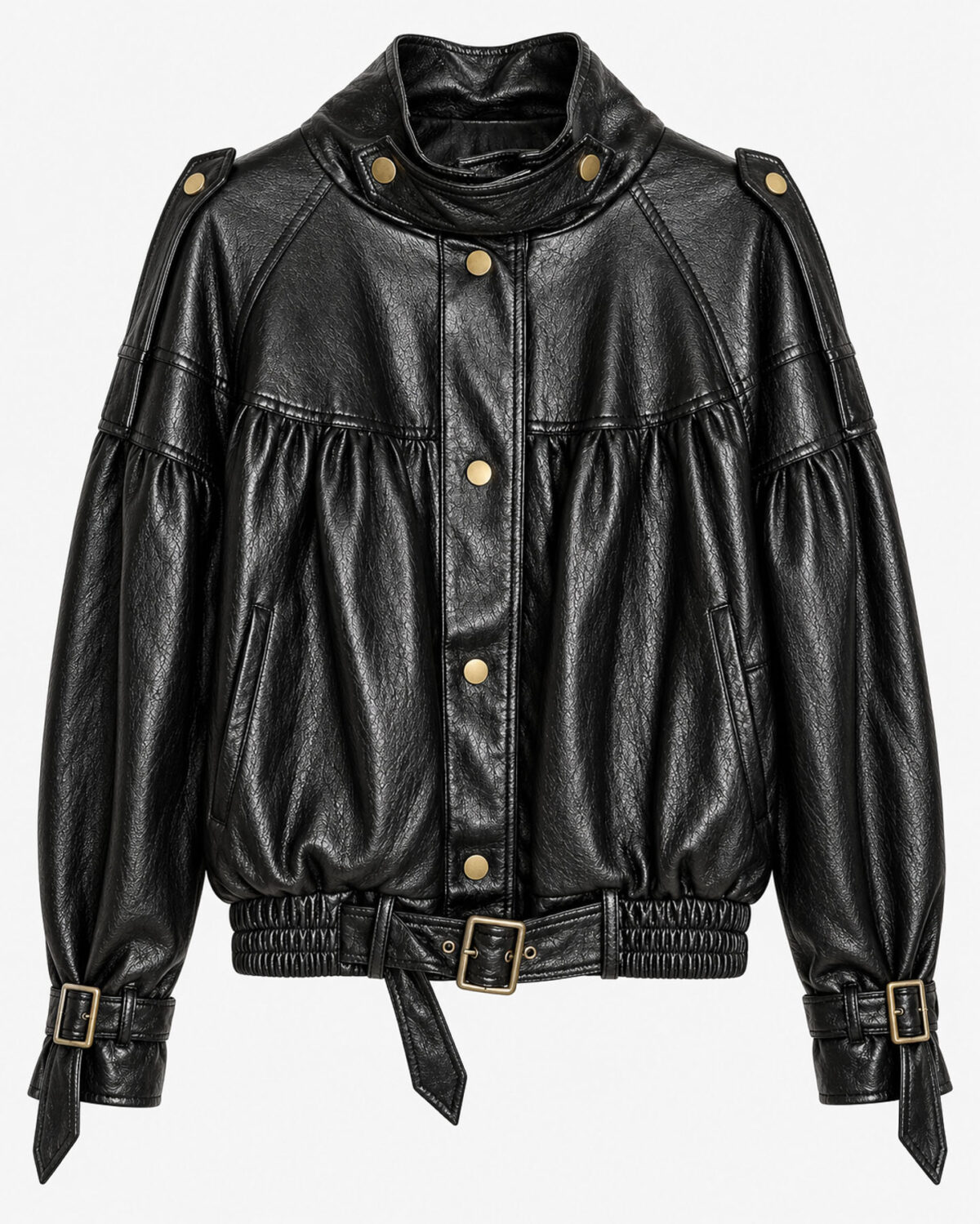 Jacket perfecto eco leather - Μαύρο, One_size