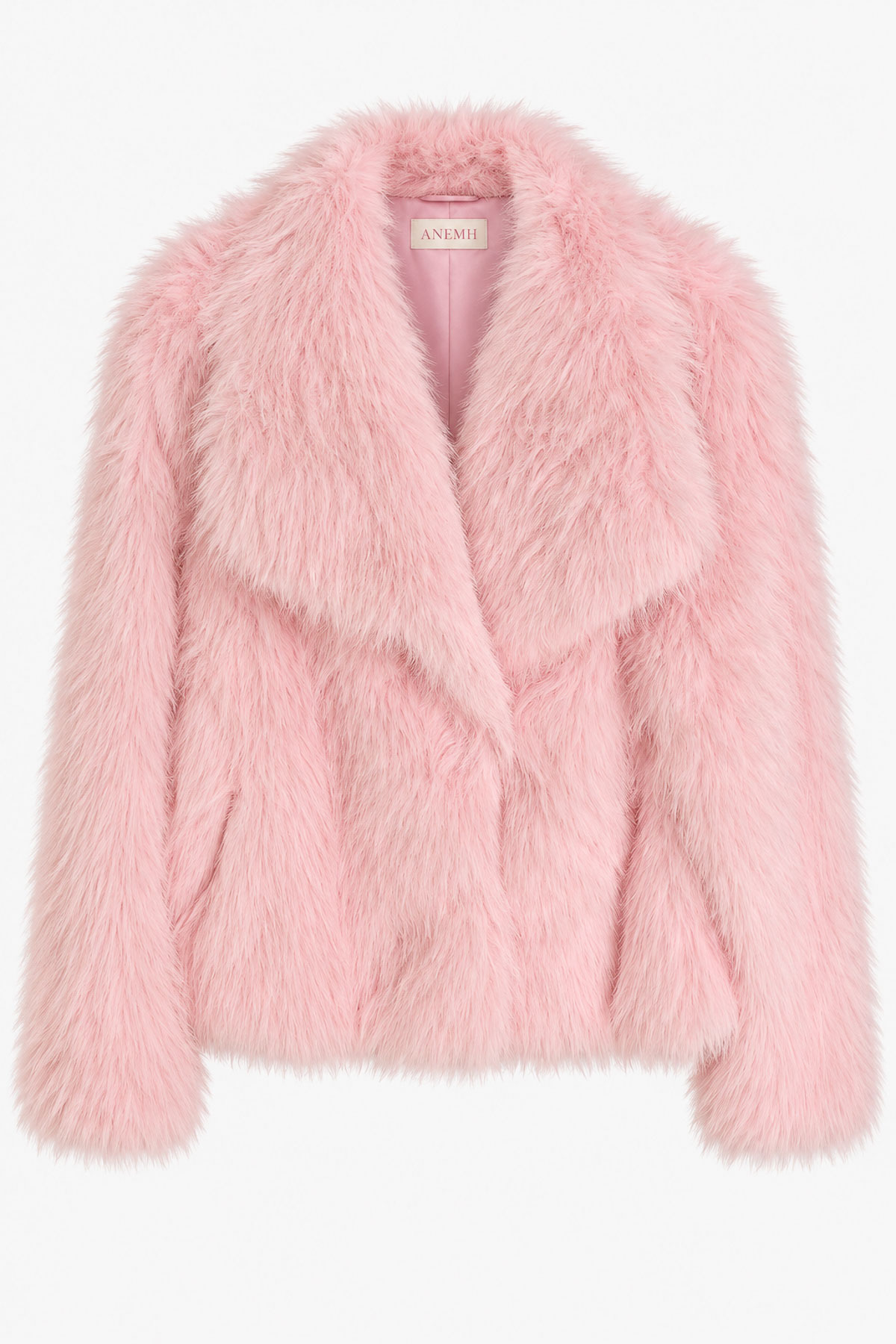 Eco fur jacket με μεγάλο γιακά