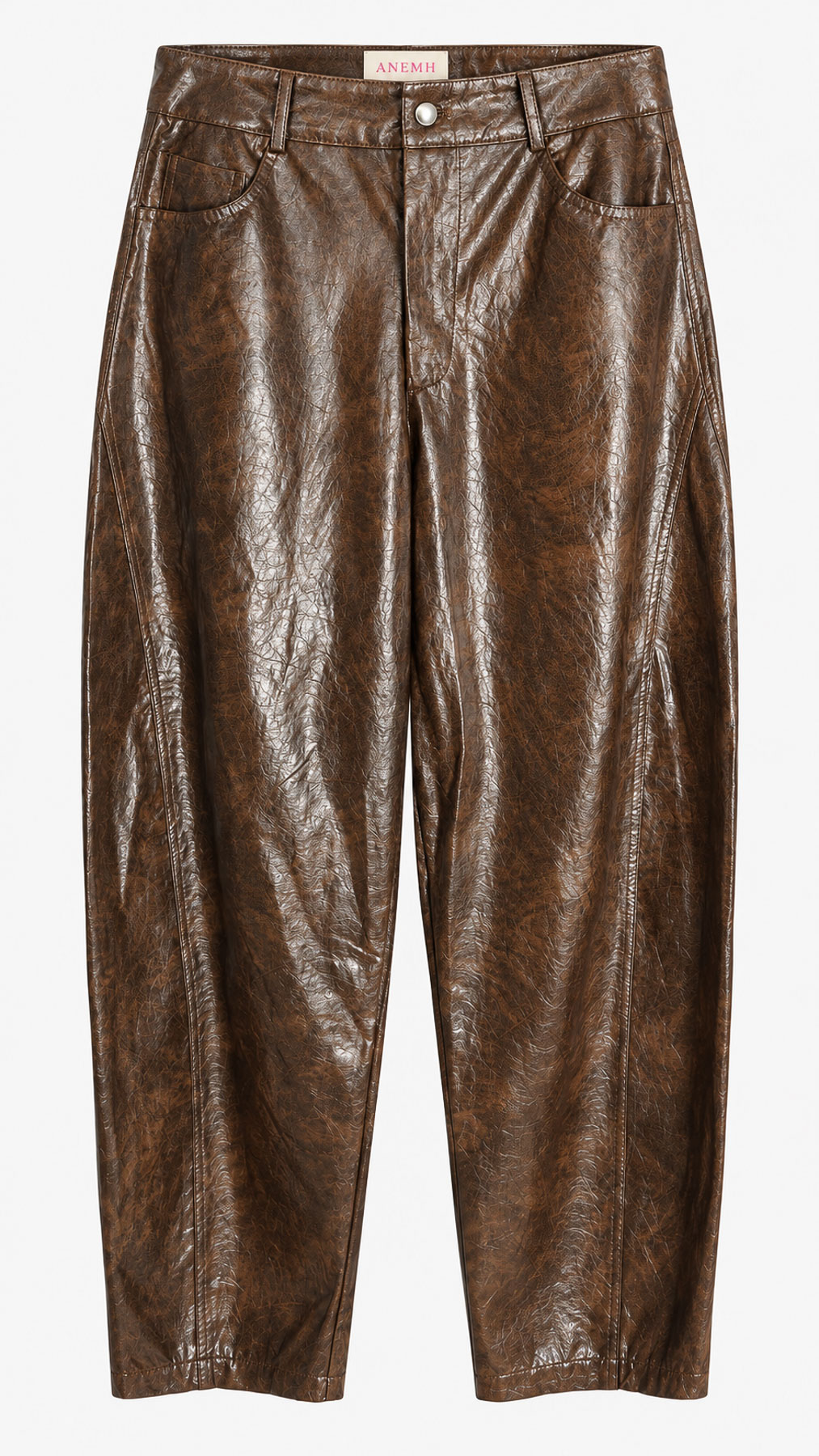 Παντελόνι eco leather - Καφέ, One_size