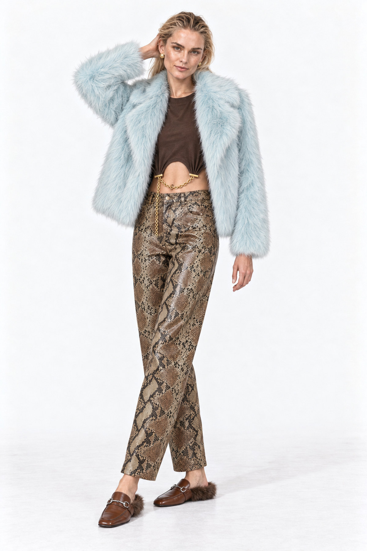 Pants eco leather snake - Image 3