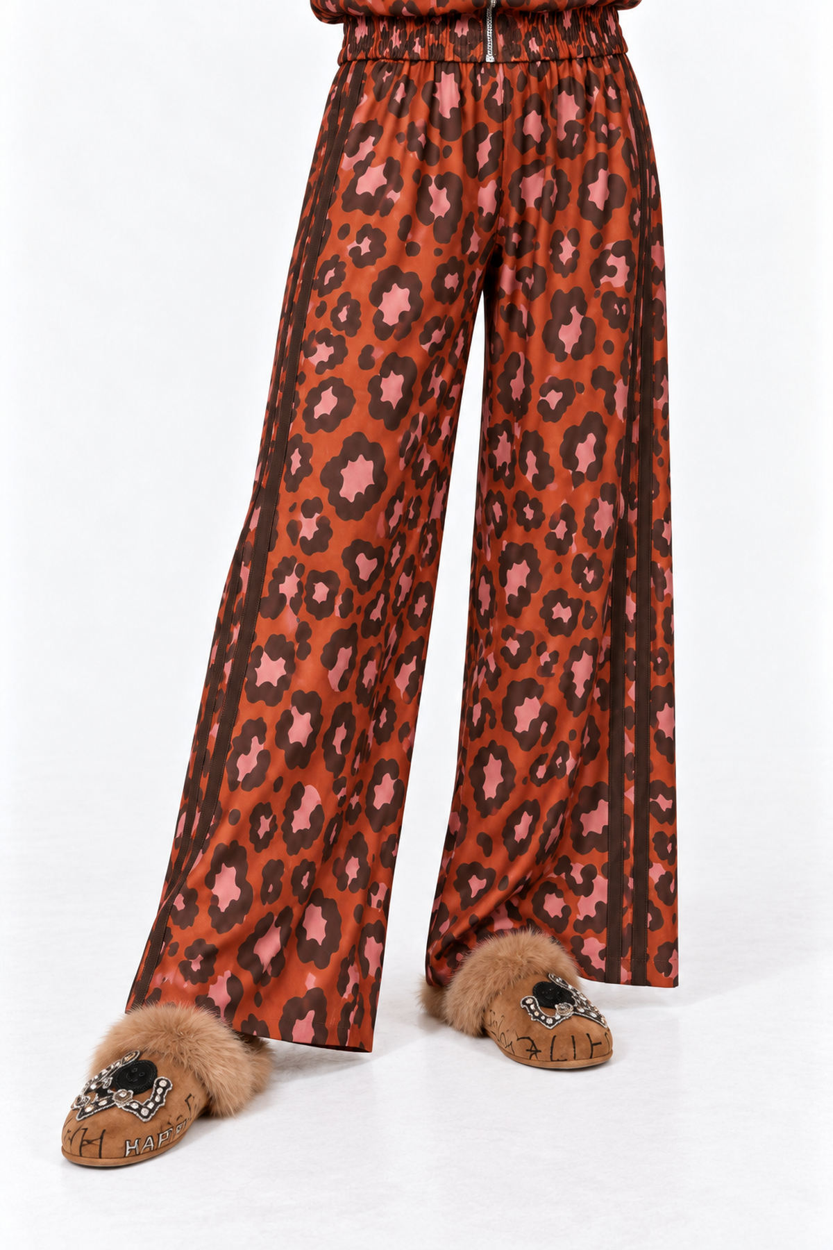 Pants striped animal print - Πορτοκαλί, One_size