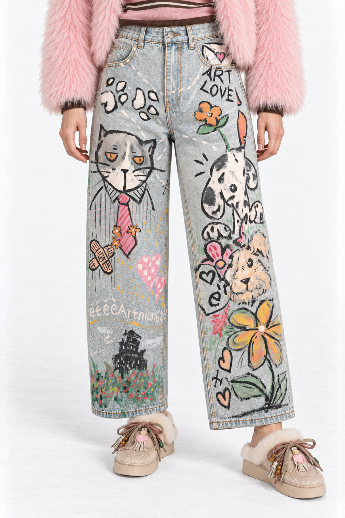 Παντελόνι denim painted - Image 3