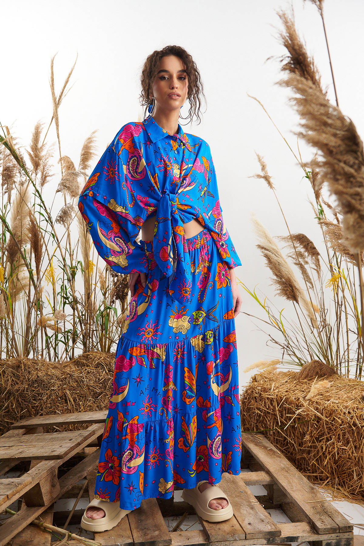 Skirt maxi ANEMH summer dreams - Μπλε, One_size