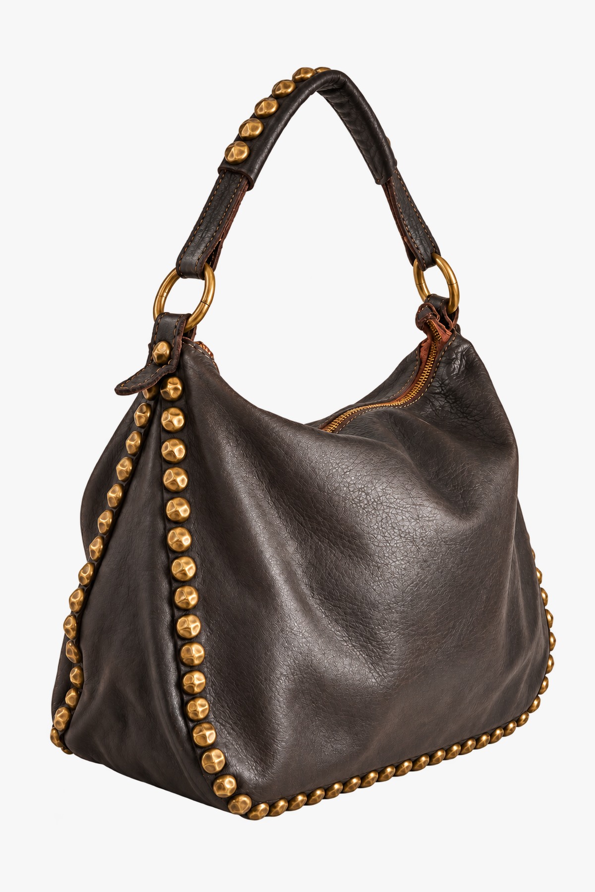 Handbag Ώμου genuine leather - Καφέ, One_size