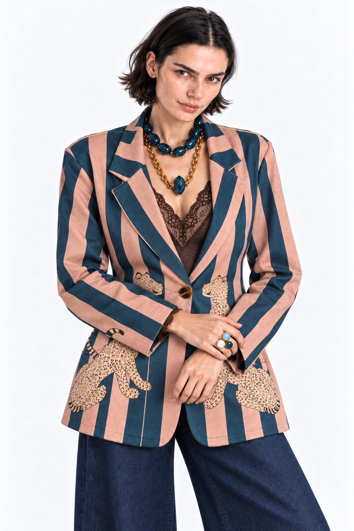 Σακάκι Alcantara Striped Tigers - Ροζ, One_size